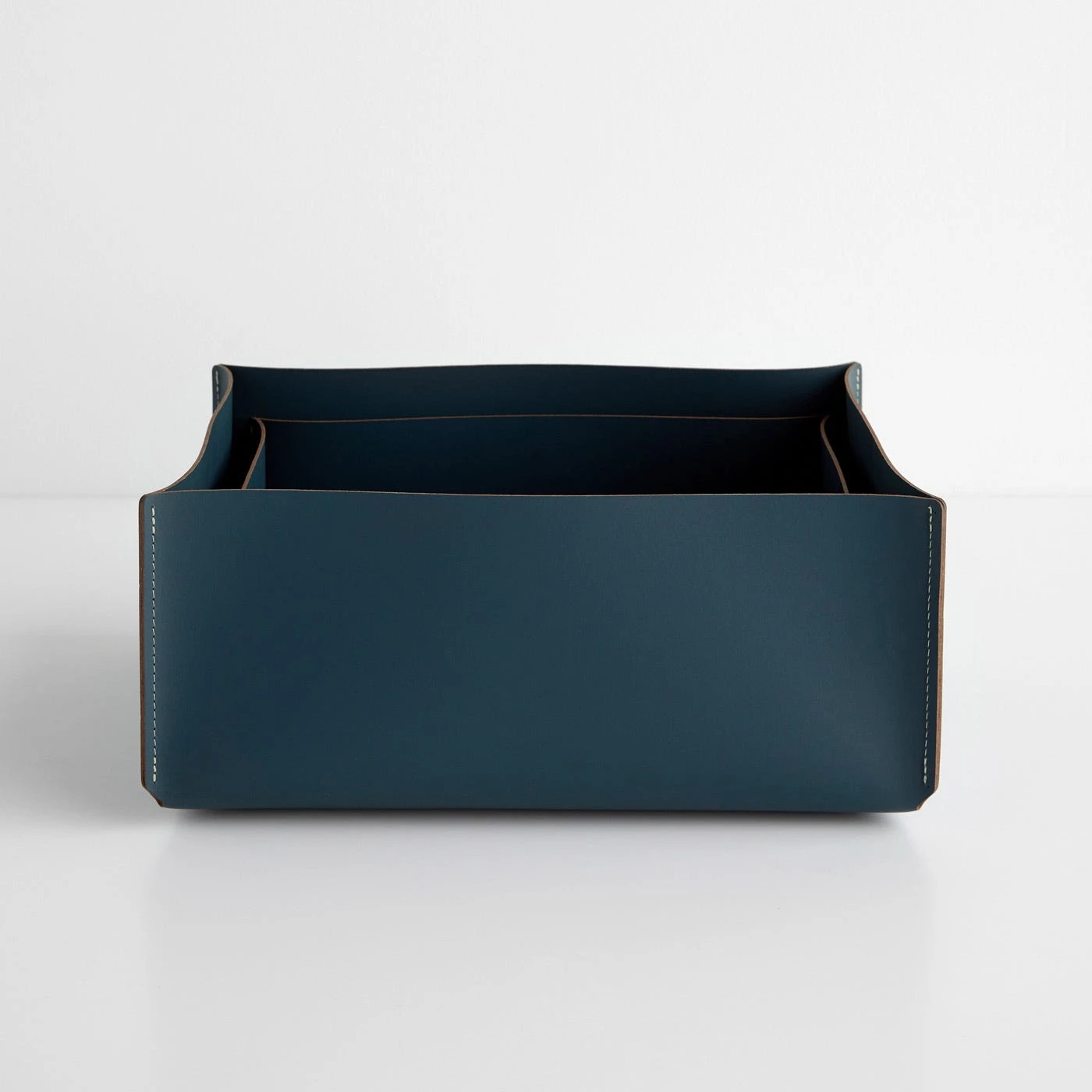 Rectangular Deep Teal Leather Storage Bins Set Of 2 3 Rectangular Deep Teal Leather Storage Bins Set Of 2