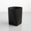 Twist Black Leather Waste Bin -Furniture Store 103108 1