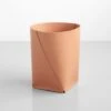 Twist Clay Leather Waste Bin -Furniture Store 103109 1