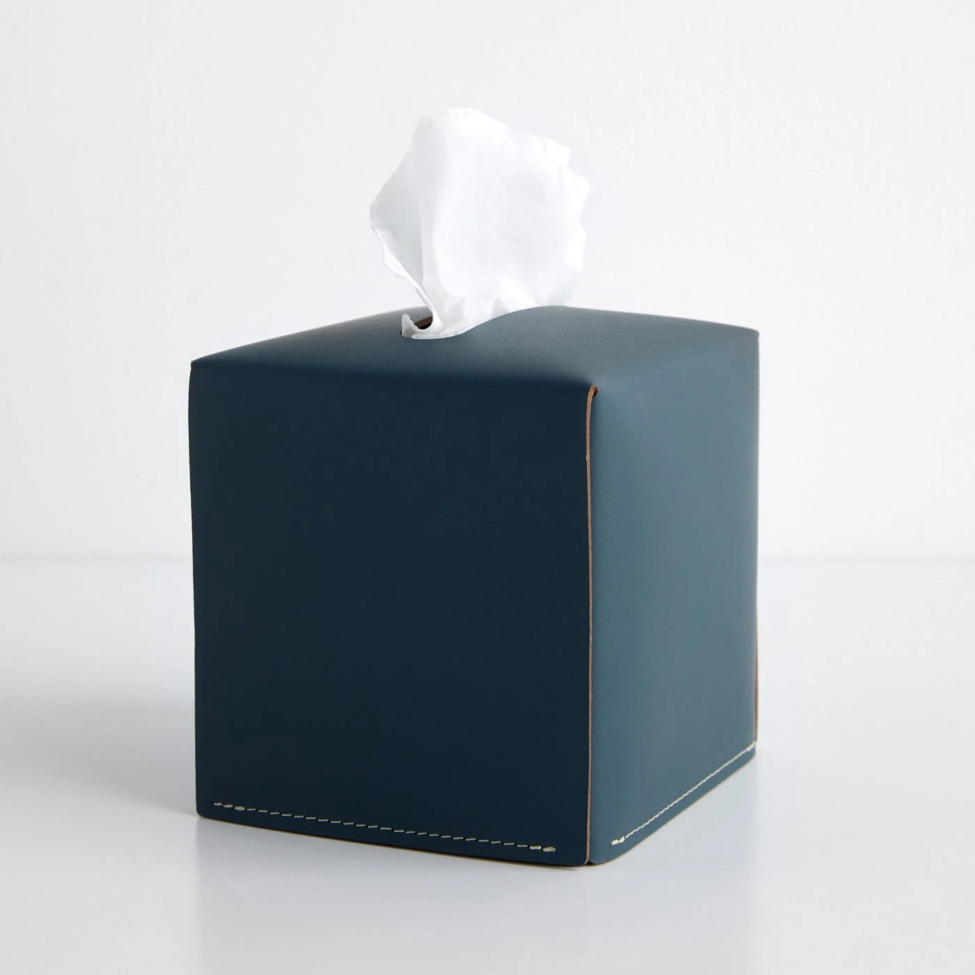 Deep Teal Leather Tissue Cover 4 Deep Teal Leather Tissue Cover - Image 2