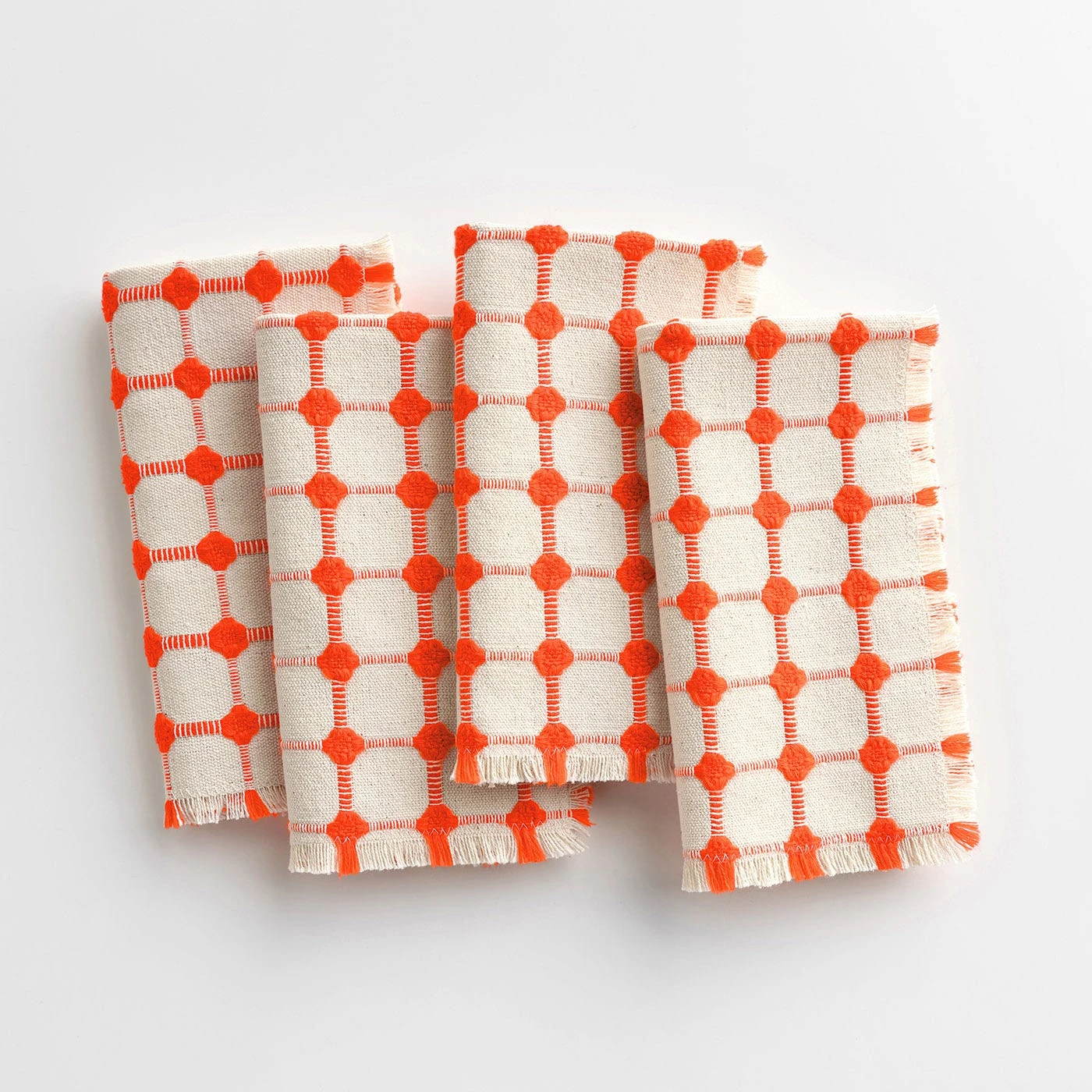Wicker Persimmon Orange Napkins Set Of 4 4 Wicker Persimmon Orange Napkins Set Of 4 - Image 2