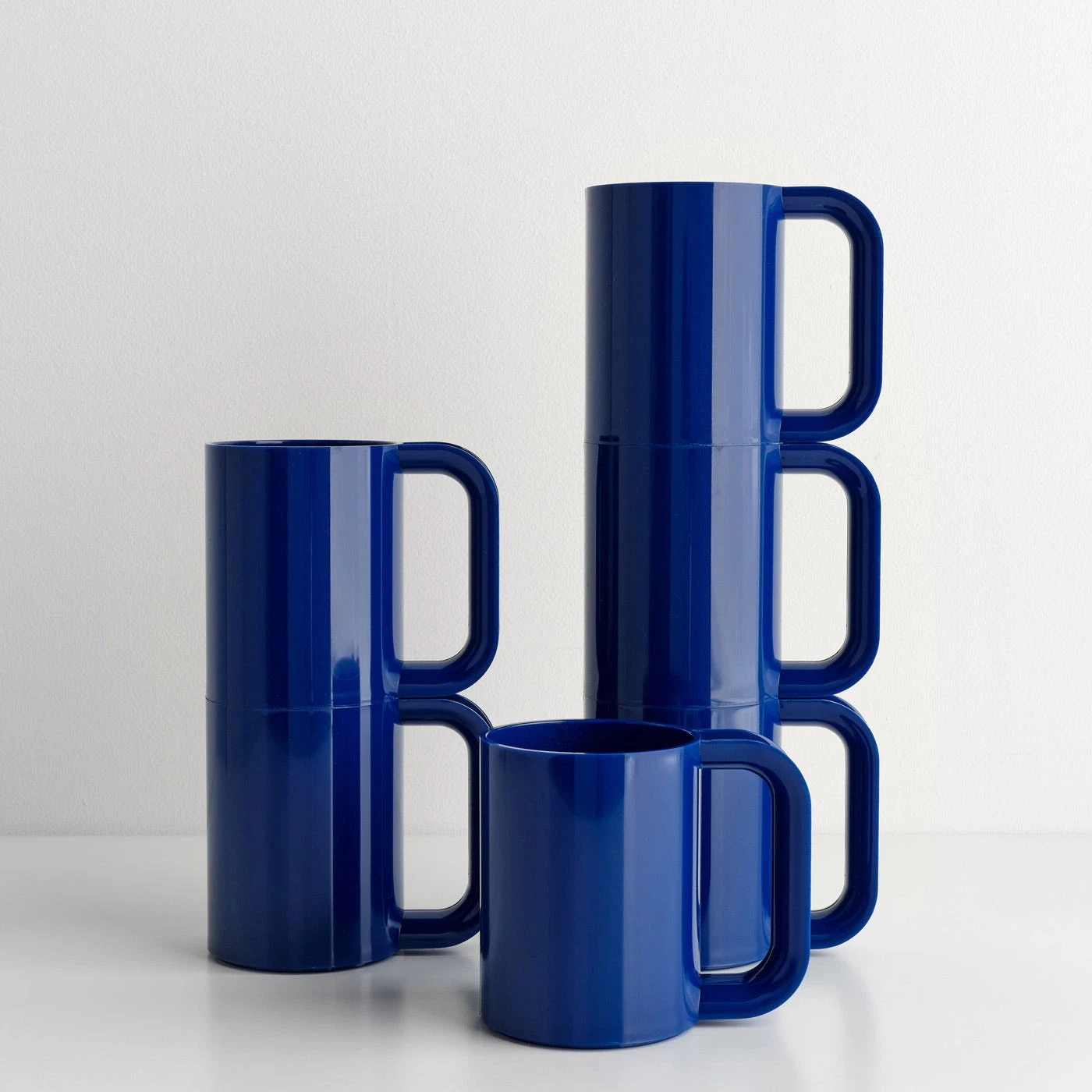 Heller Blue Mugs Set Of 6 4 Heller Blue Mugs Set Of 6 - Image 2