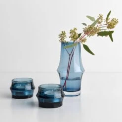 Arc Blue Tealight Holders Set Of 2 -Furniture Store 103206 103203 1