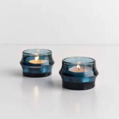 Arc Blue Tealight Holders Set Of 2 -Furniture Store 103206 3