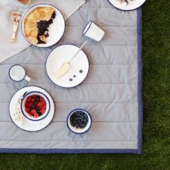 Falcon White Enamelware Deep Plates Set Of 4 -Furniture Store 2017 sum picnic 2