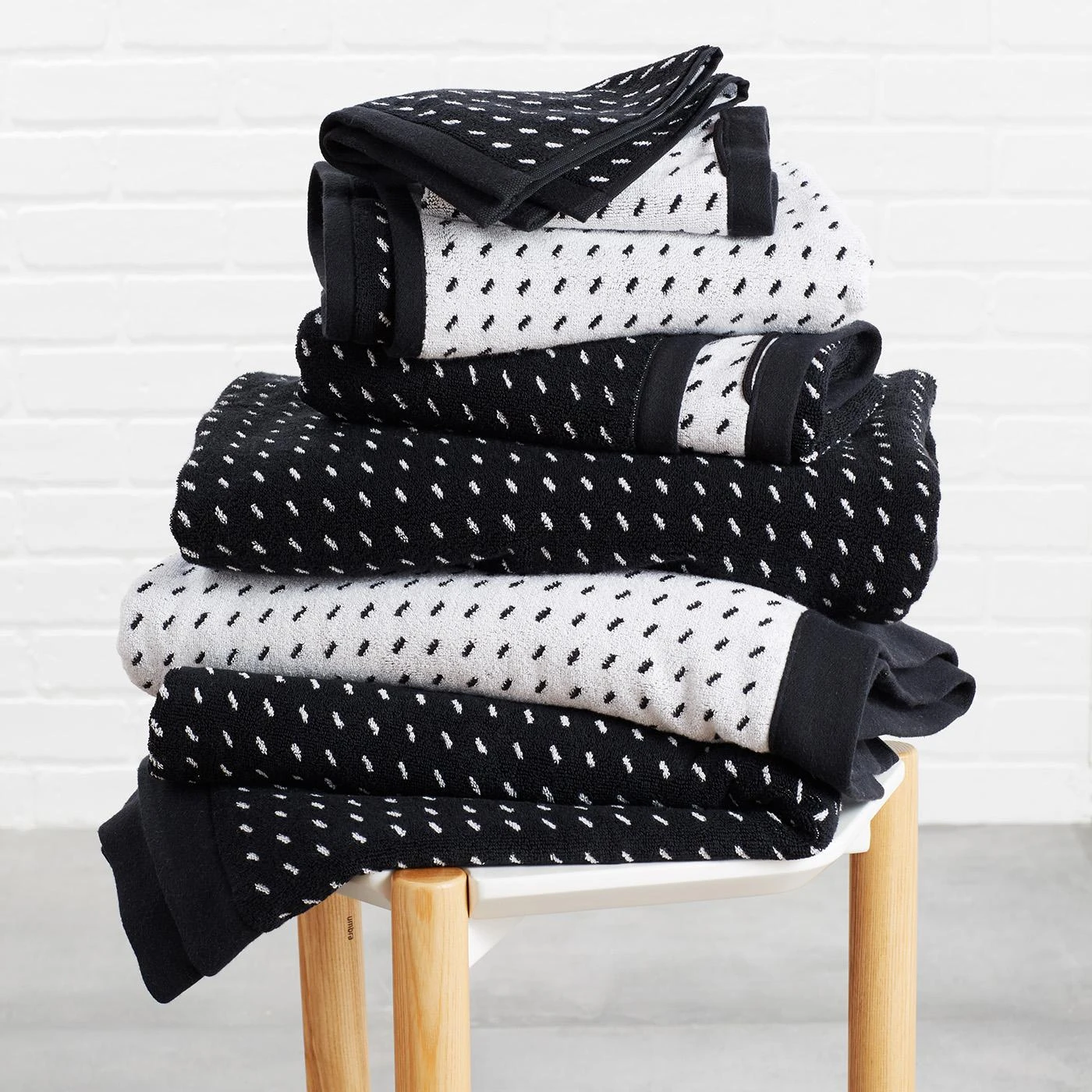 Stitch Black + White Hand Towel 10 Stitch Black + White Hand Towel - Image 8