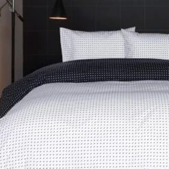 Stitch Black + White Reversible Duvet Cover 19 Stitch Black + White Reversible Duvet Cover -Furniture Store 20256 stitch black white duvet 980