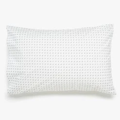 Stitch White + Pewter Pillowcase Set