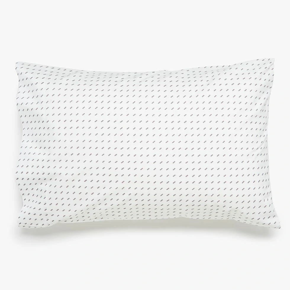 Stitch White + Pewter Pillowcase Set 3 Stitch White + Pewter Pillowcase Set