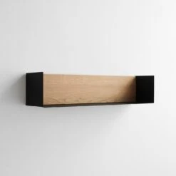 Black Large U Wall Shelf