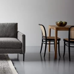 Talman Tweed Black Apartment Sofa 76" -Furniture Store 2 unison 5 22 5013 3 6