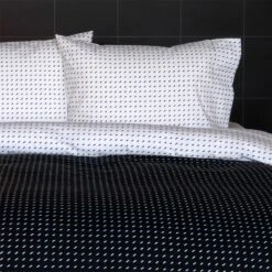 Stitch White + Black Sheets -Furniture Store 9789 stitch black duvet crop