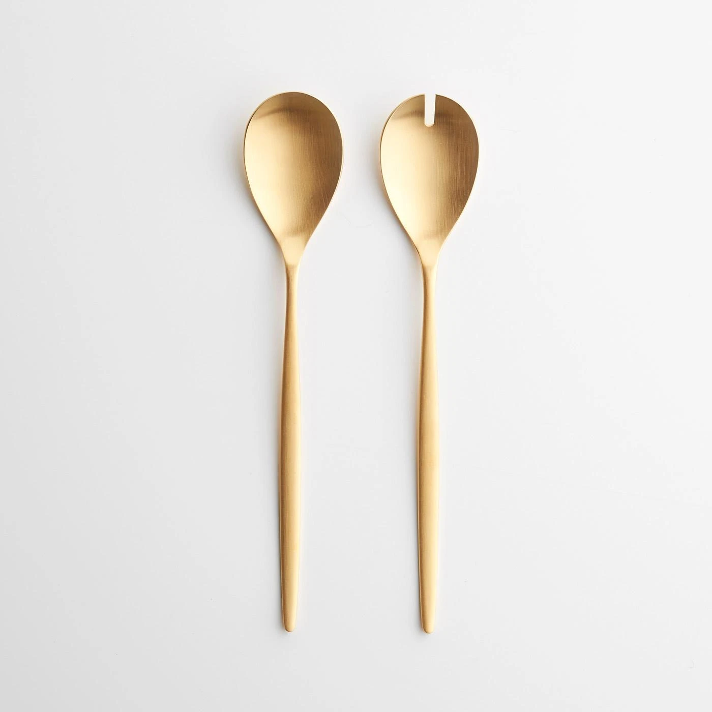 Eve Brushed Gold Salad Servers 3 Eve Brushed Gold Salad Servers