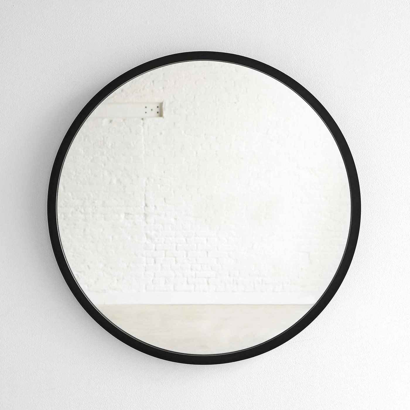 Hub Black Round Wall Mirror 24" 3 Hub Black Round Wall Mirror 24"