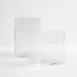 Mist Clear Wide Vase 8.25" -Furniture Store a505100wv a505100sv gallery 1