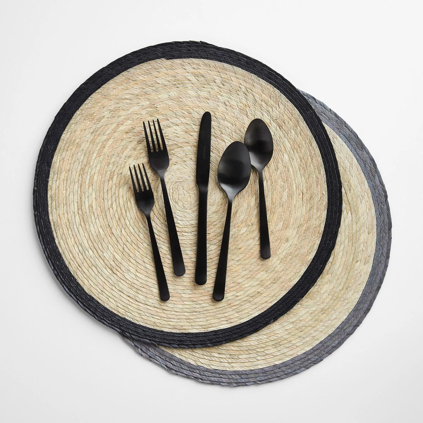 Gray Band Round Placemat 7 Gray Band Round Placemat - Image 5