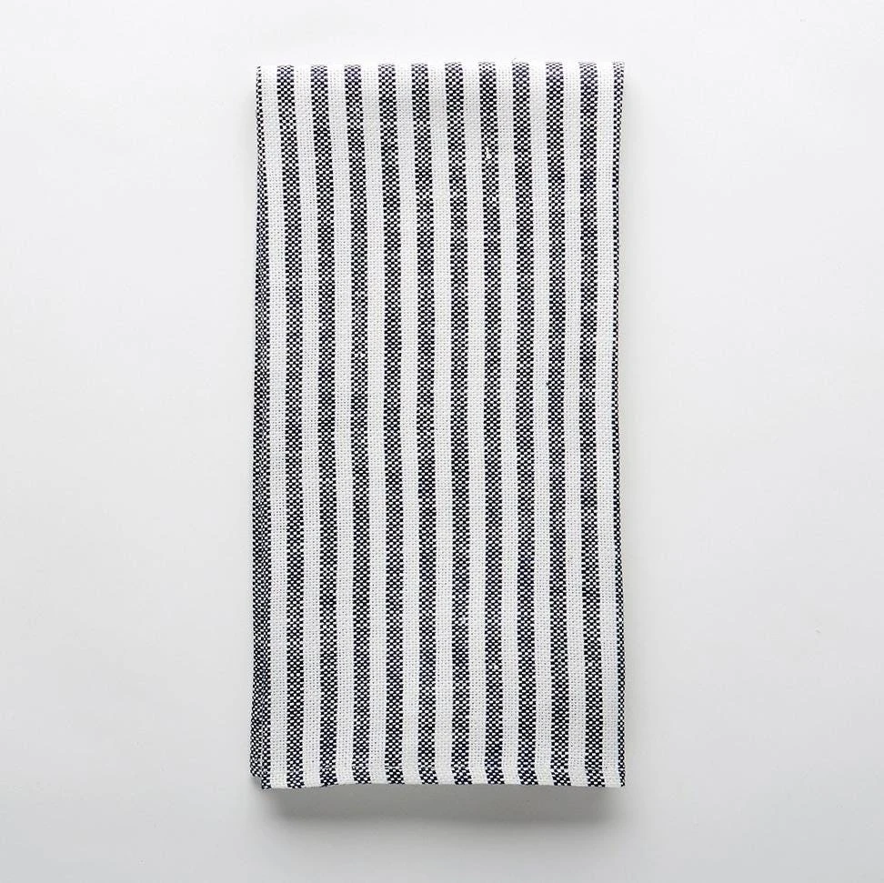 Oxford Stripe Navy Linen Teatowel 3 Oxford Stripe Navy Linen Teatowel