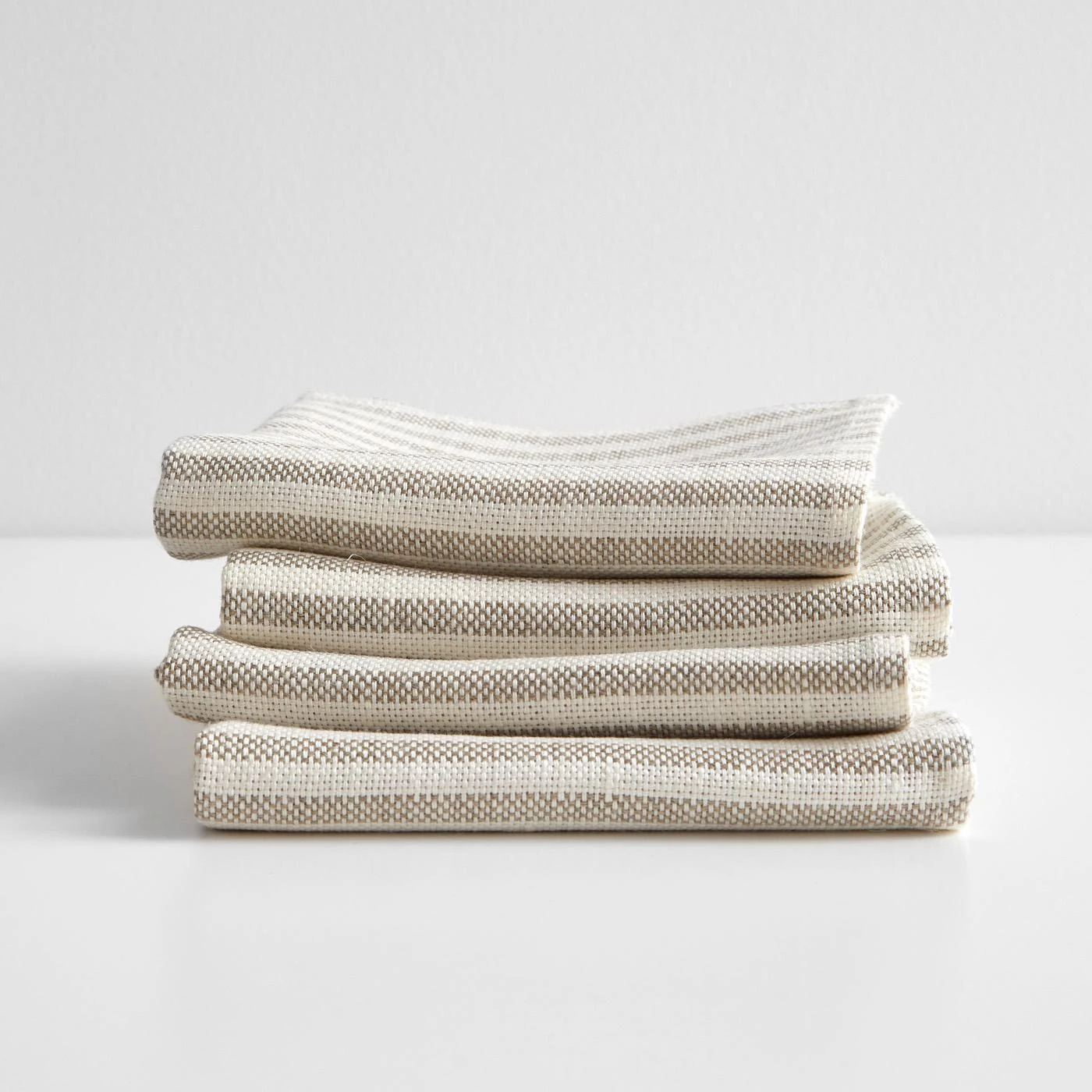 Oxford Stripe Natural Linen Teatowel 4 Oxford Stripe Natural Linen Teatowel - Image 2