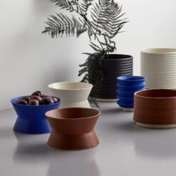 Zig Zag White Low Bowl 17 Zig Zag White Low Bowl -Furniture Store andrew molleur fern 1 4