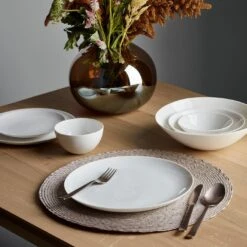 Onda Birch Round Placemat 18 Onda Birch Round Placemat -Furniture Store atelier tete white dinnerware epoque 7 22 vase 1