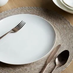 Onda Birch Round Placemat 17 Onda Birch Round Placemat -Furniture Store atelier tete white dinnerware onda birch placemat