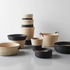 Black Band Round Basket 8" 17 Black Band Round Basket 8" -Furniture Store black band and nido natural collection new gallery option crop 1 7