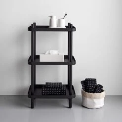 Sono White Soap Dispenser -Furniture Store black block shelf sono white bath accessories stitch black towels 2