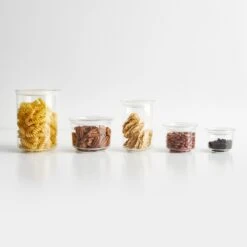 Cast Canister 4.5" H -Furniture Store cast containers line up 1