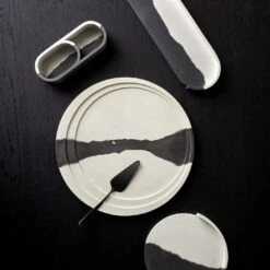 Galvin Black Pastry Server 10 Galvin Black Pastry Server -Furniture Store concrete caddy slab plate slab platter phases platter bw 4