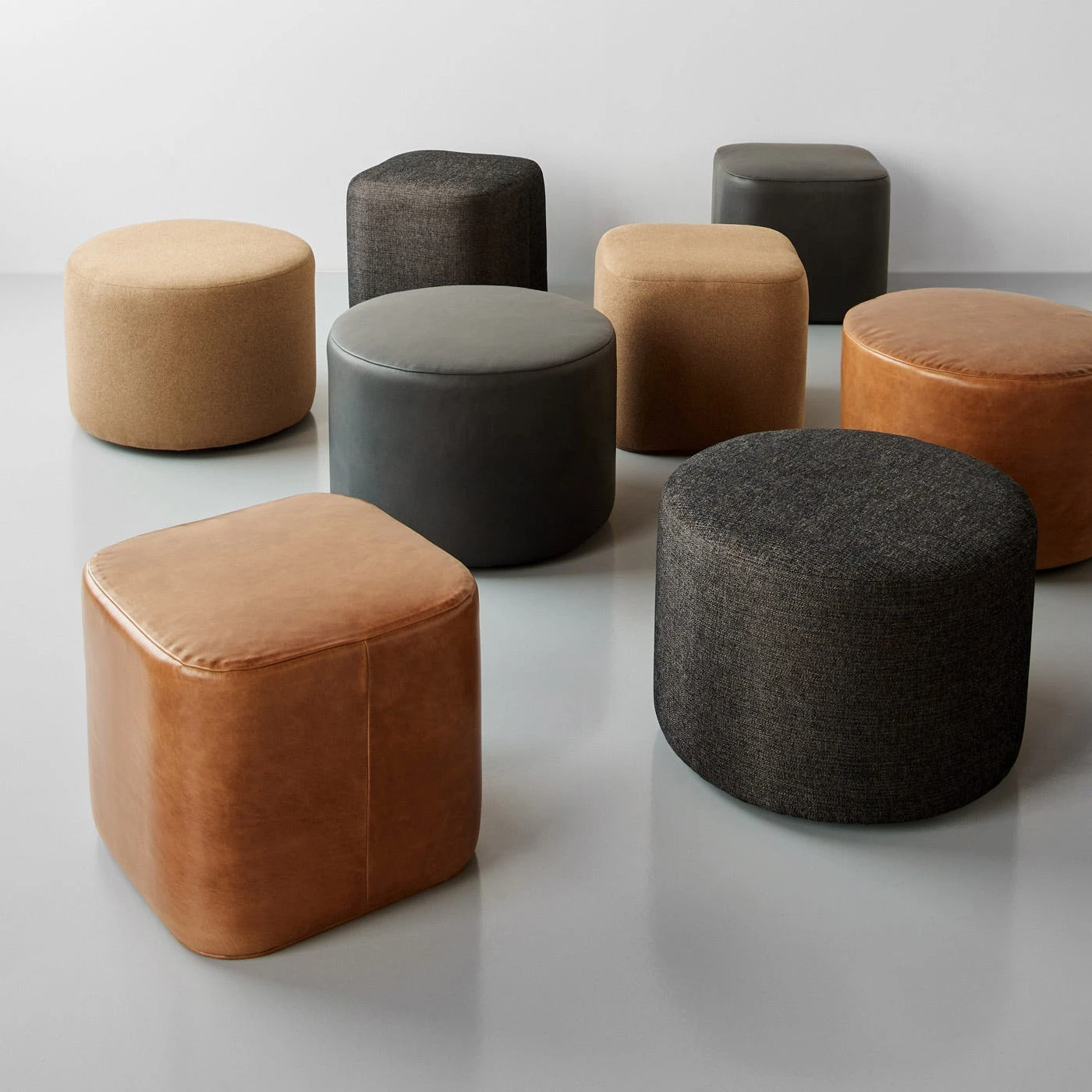 Block Graphite Leather Ottoman 9 Block Graphite Leather Ottoman - Image 7