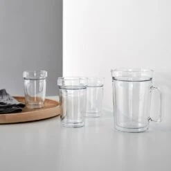 LSA International Ivalo Round Tray 15.75" -Furniture Store dual pitcher tumblers lsa ivalo cork tray alternate 1 3