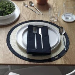 Black Band Round Placemat -Furniture Store e page12 2915