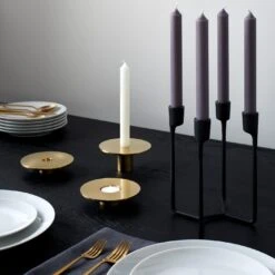 Zinc Taper Candles Set Of 12 15 Zinc Taper Candles Set Of 12 -Furniture Store eclipse heima candleholders pg 16 4