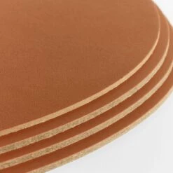 Dot Cognac Round Leather Placemat -Furniture Store finaldotcognaccolorcorrectionp3