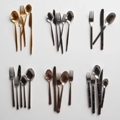 Galvin Copper 5pc Flatware Set 25 Galvin Copper 5pc Flatware Set -Furniture Store flatware grid alternate 1 2 1