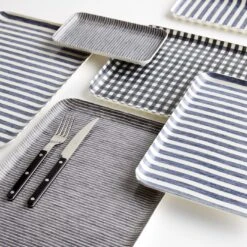 Bistro Black 5pc Flatware Set -Furniture Store fog linen trays bistro group mix 9