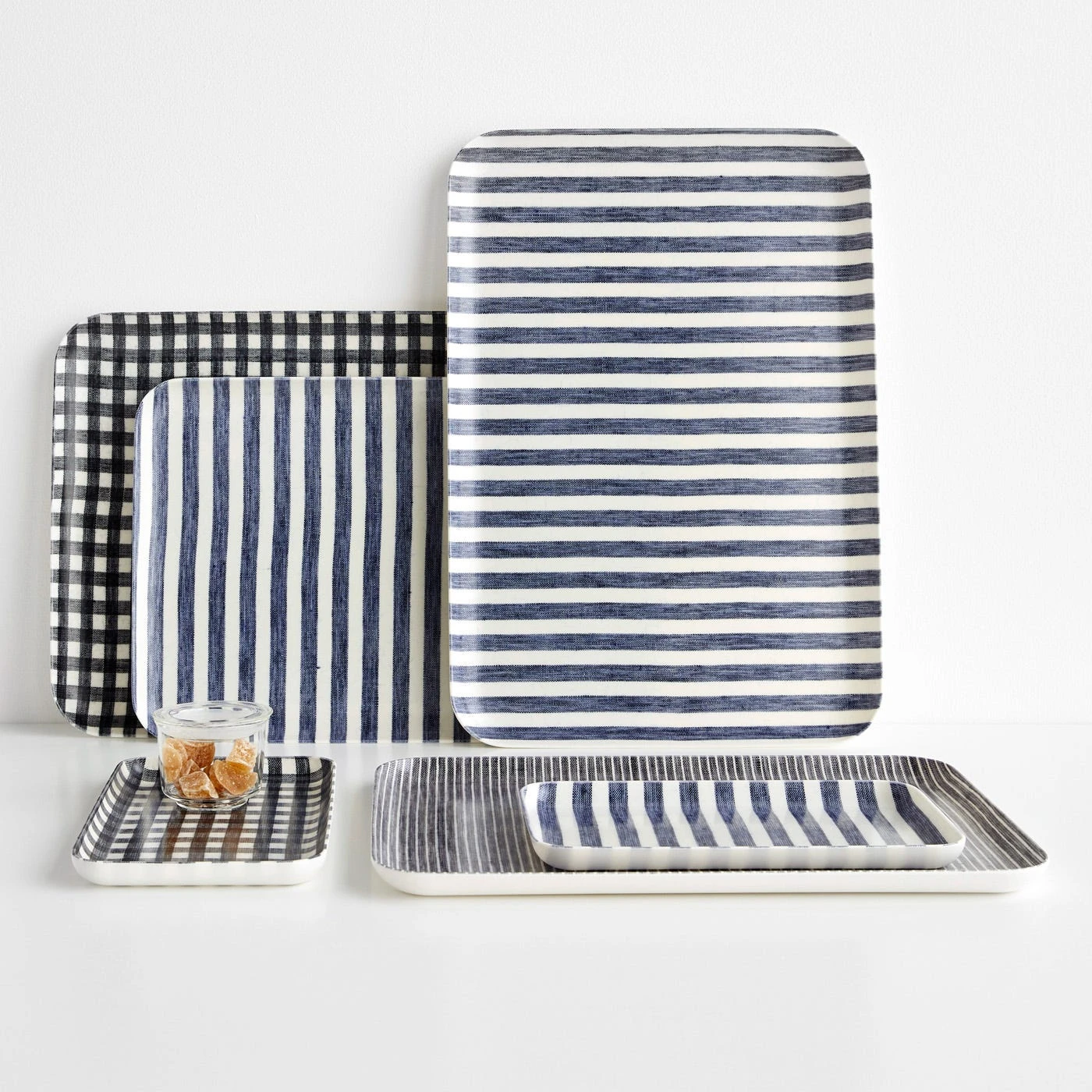 Bengal Blue Stripe Small Linen Coated Tray 7 Bengal Blue Stripe Small Linen Coated Tray - Image 5