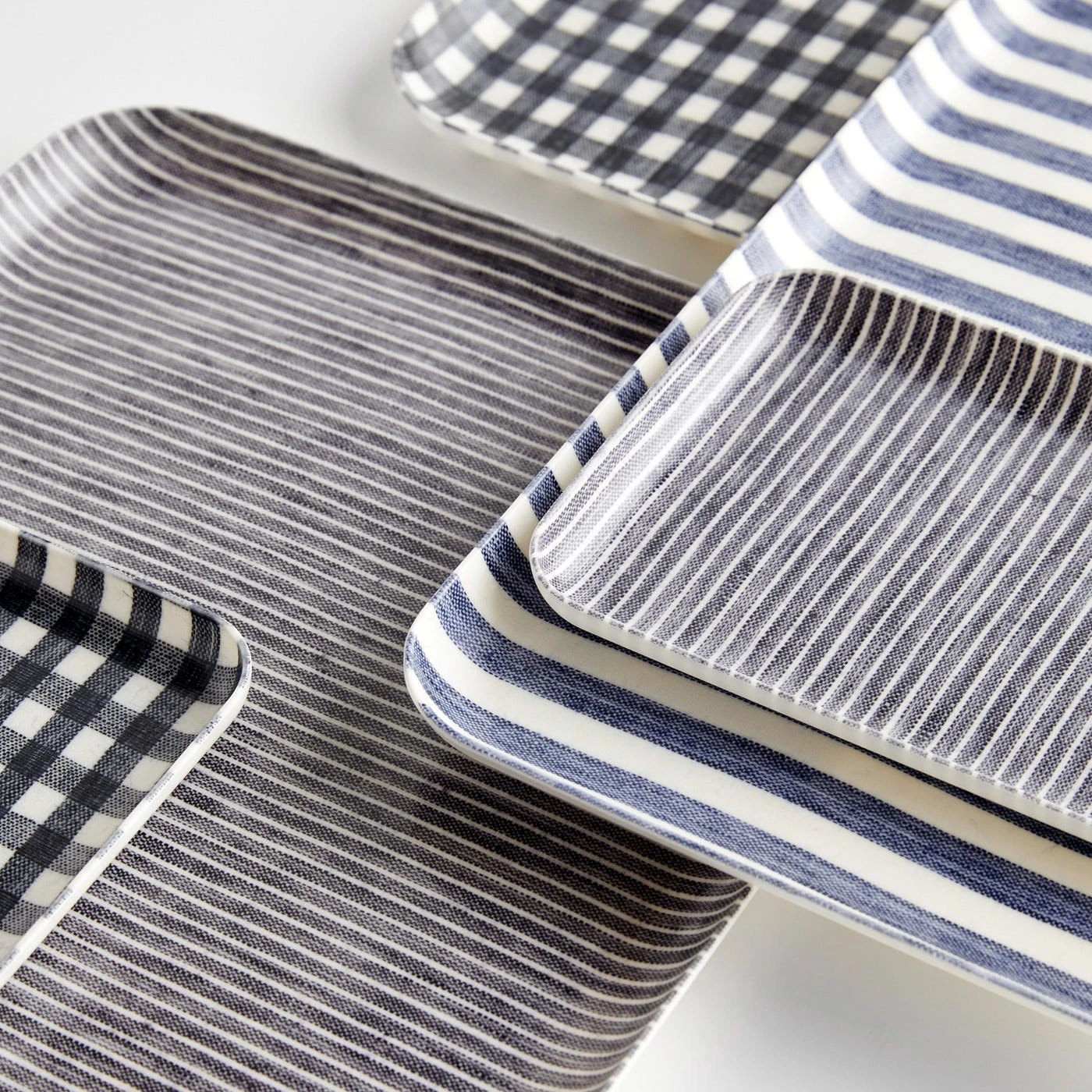 Bengal Blue Stripe Small Linen Coated Tray 10 Bengal Blue Stripe Small Linen Coated Tray - Image 8