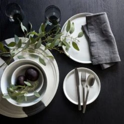 Walter Stainless Steel 24pc Flatware Bundle -Furniture Store front cover phases platter thrown gloss white plates 2 5