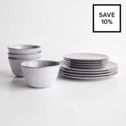 Grace Gray 12pc Dinnerware Bundle