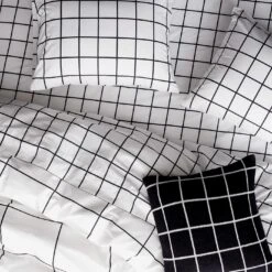 Grid Black Sheets -Furniture Store grid bedding collection new gallery option 3 18