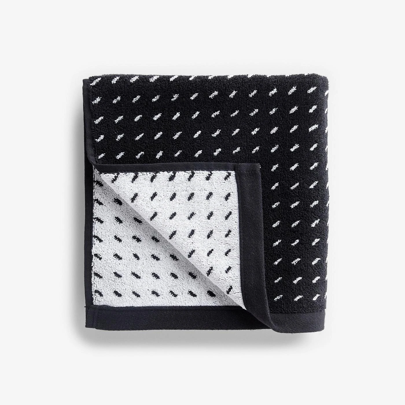 Stitch Black + White Hand Towel 4 Stitch Black + White Hand Towel - Image 2