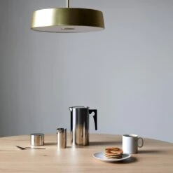 Cylinda-Line Press Coffee Maker -Furniture Store h19 page 33 cylinda line press coffee maker creamer sugar bowl medaillon bread and butter plate and mug euclid natural round dining table dakin brass pendant lamp 2