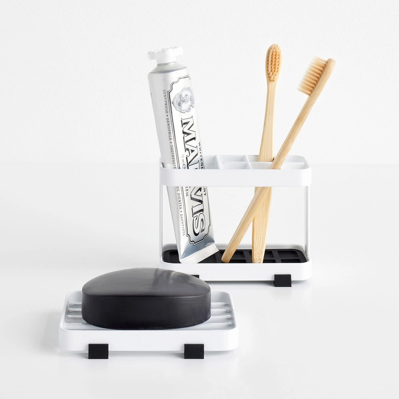 Tower White Toothbrush Holder 6 Tower White Toothbrush Holder - Image 4