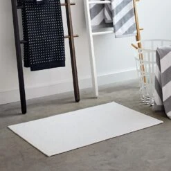 Division White Bath Mat -Furniture Store h595030bm gallery fall17