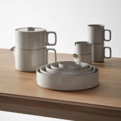 Hasami Gloss Gray Bowl 3.5" -Furniture Store hasami gloss gray collection gallery option 6