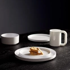 Heller White 4pc Dinnerware Set -Furniture Store heller setting 3