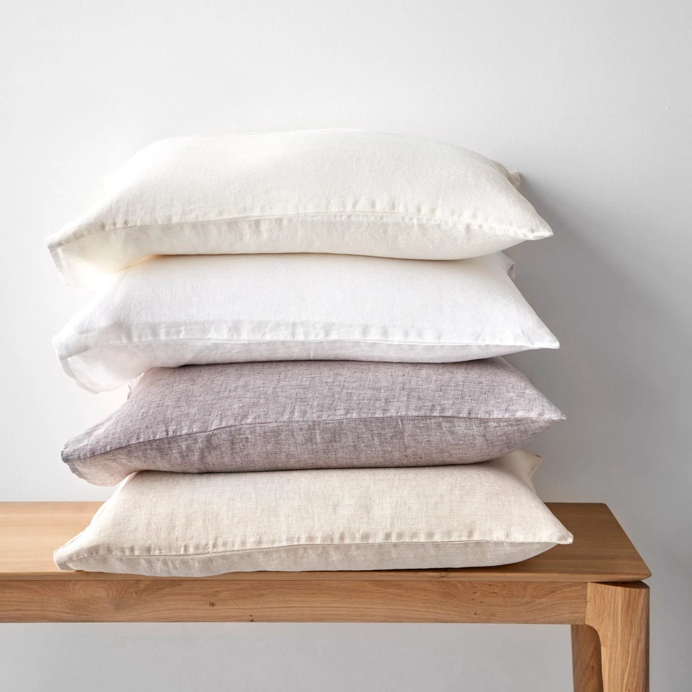 Oatmeal Chambray Linen Pillowcase Set - Image 9