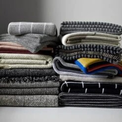 Grid Gray Knit Throw Blanket 21 Grid Gray Knit Throw Blanket -Furniture Store knit mended tweed and emphasize tweed blankets 4