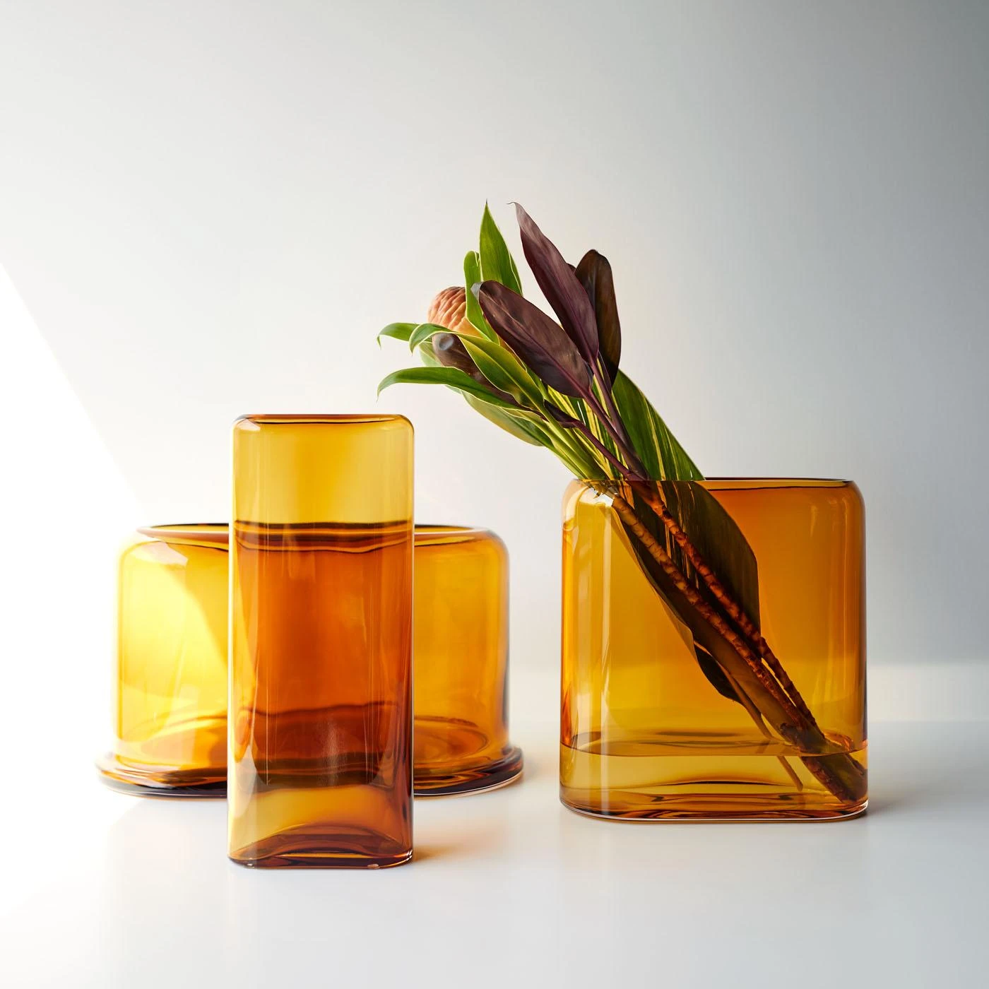 Layers Amber Wide Vase 6 Layers Amber Wide Vase - Image 4